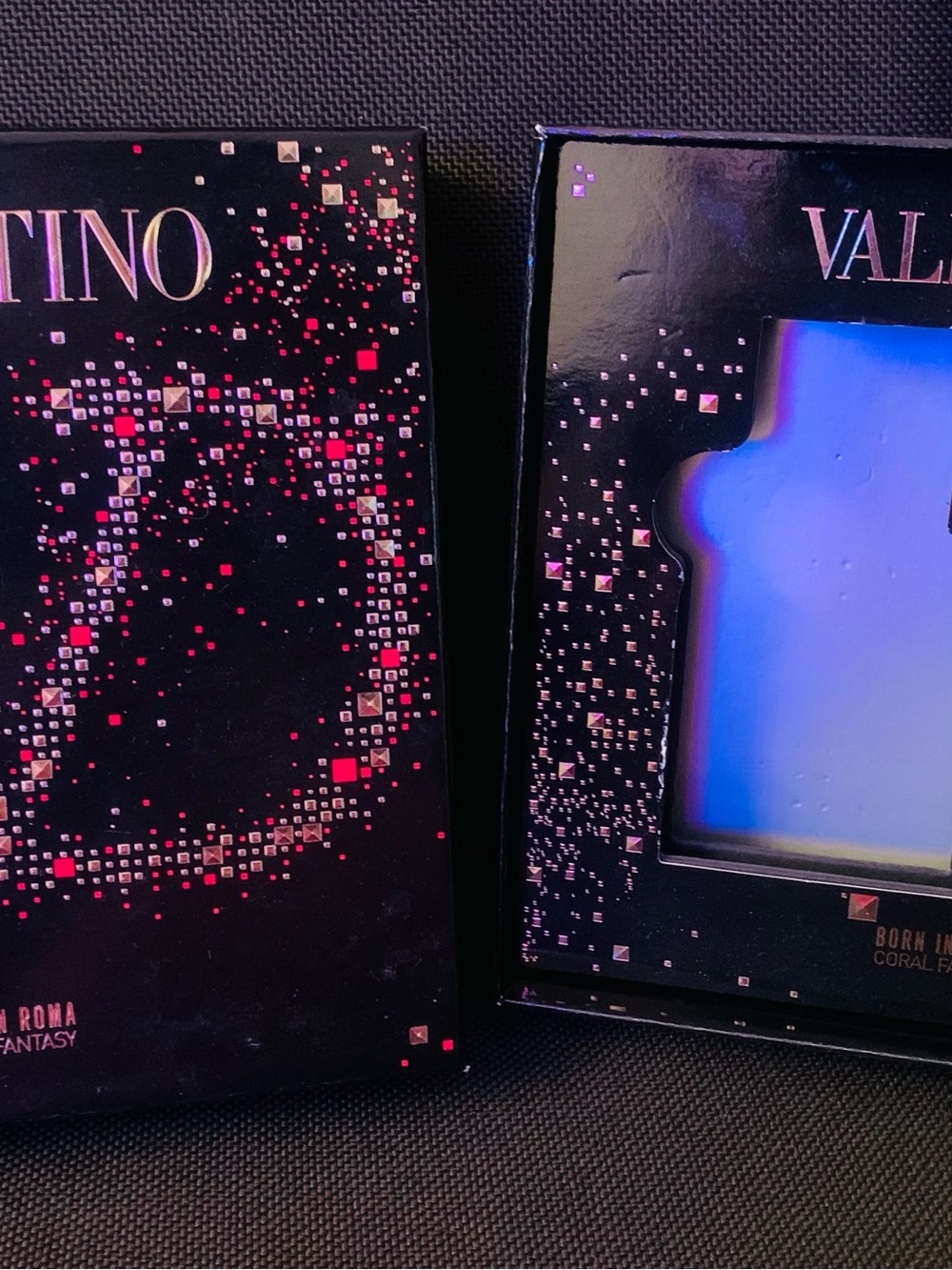 Valentino Black Box with Pink and Silver Accent Details